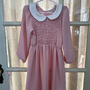 Girl‘s Halloween Peter Pan Collar Pink Midi Dress 4-12 Years Stranger Things